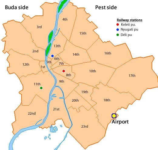 budapešť 8. okresu mapu