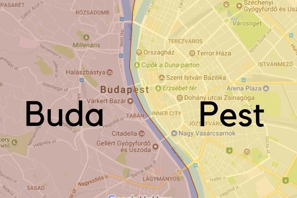 budapešť štvrtí mapu