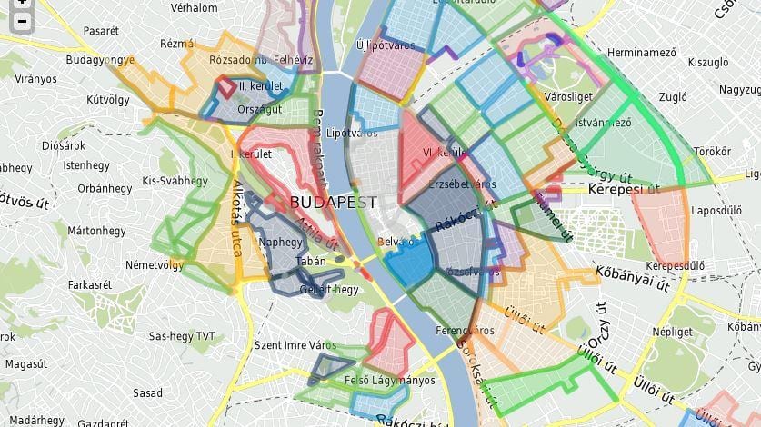 parkovanie zóny budapešti mapu