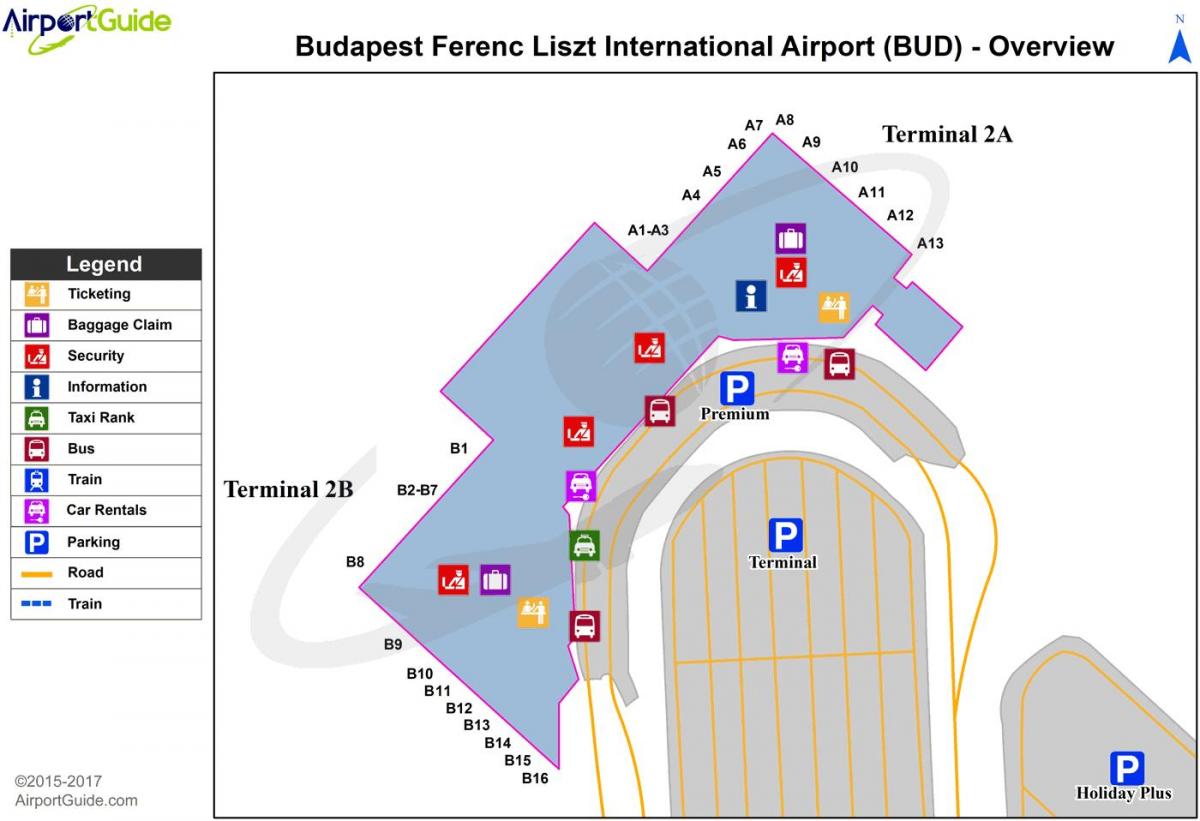 budapešť letisko mapu terminál 2a