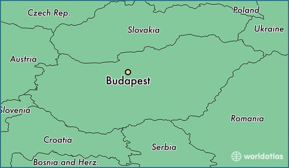mapu budapešti a okolitých krajín