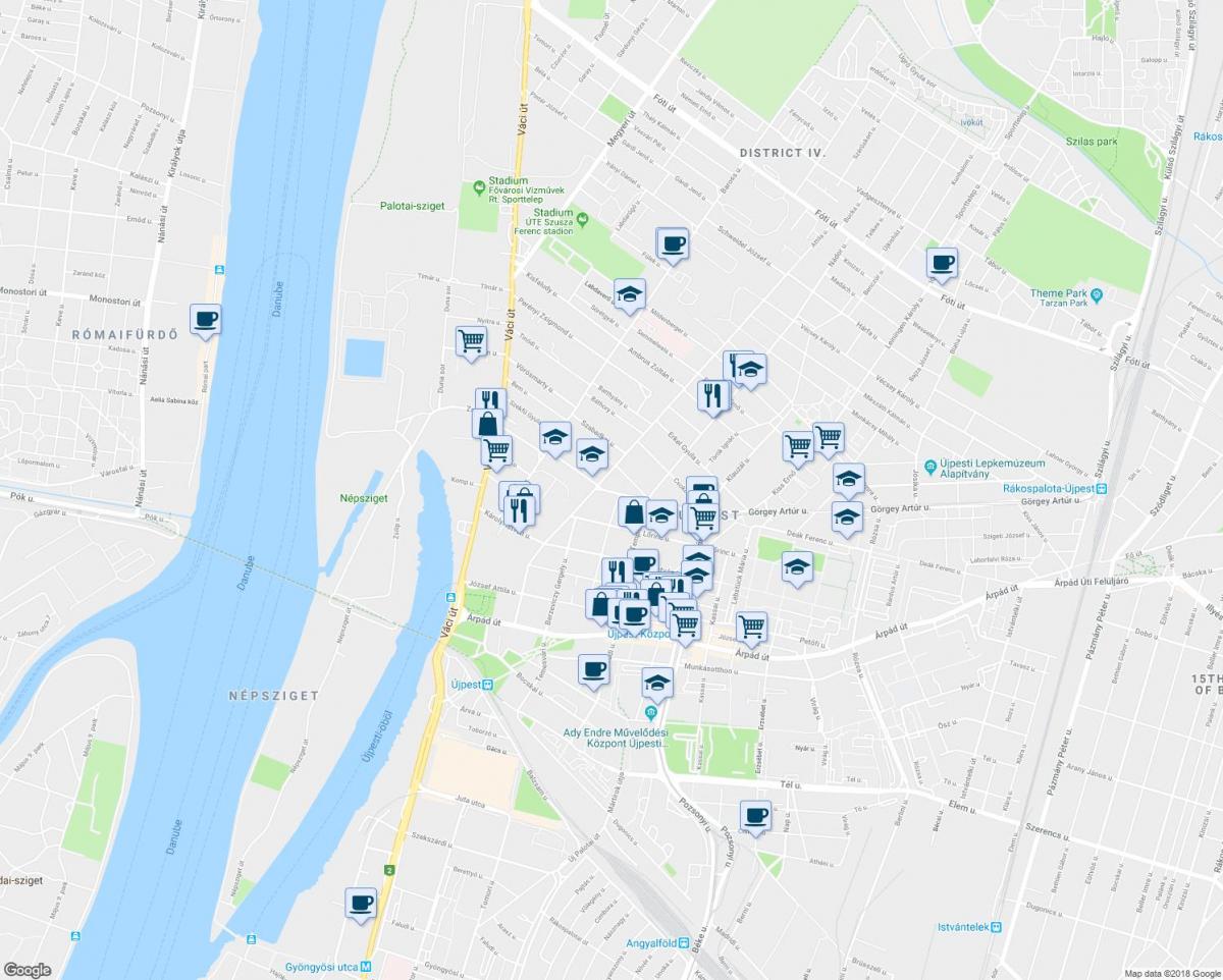 mapu budapešti reštaurácie