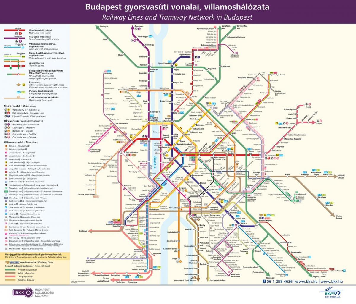 budapešť verejná doprava mapu