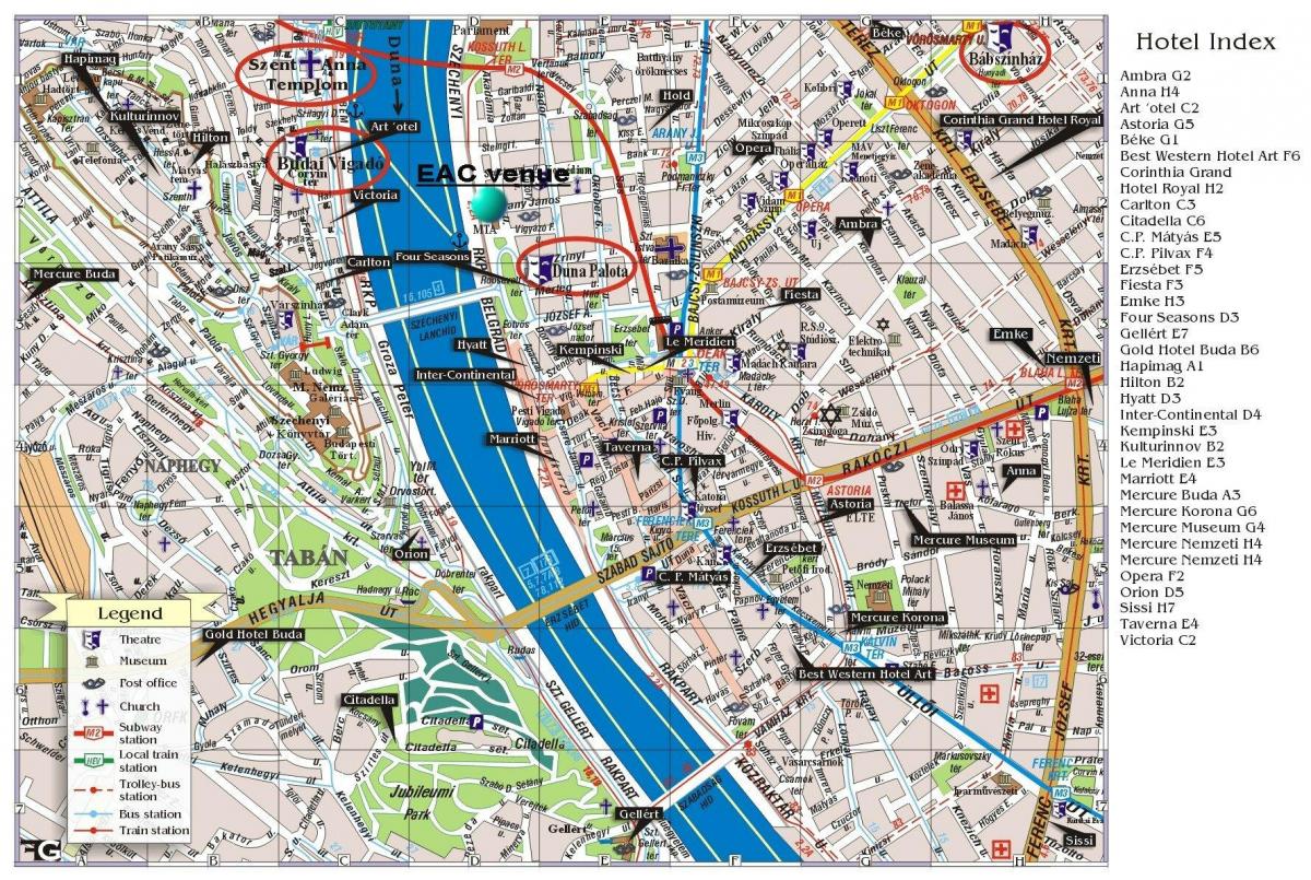 mapa hilton budapest
