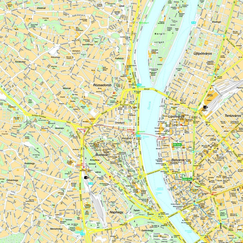 budapest centrum mapu