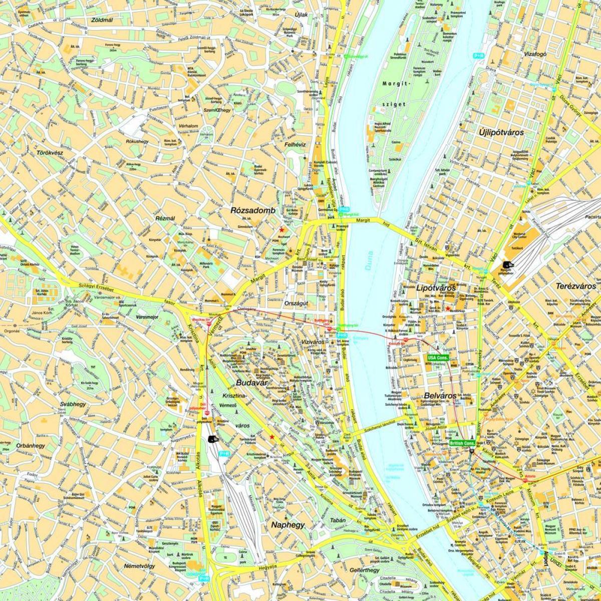 budapest centrum mapu