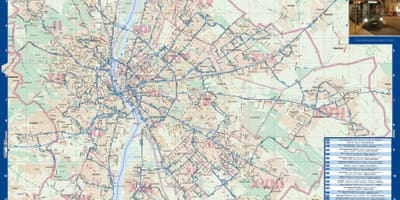 Budapešť nočný autobus mapu