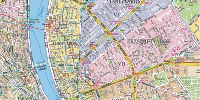 Mapa okresov v budapešti