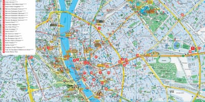 Budapest city turistické mapy