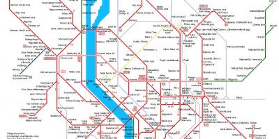 Budapešť metro mapu letiska