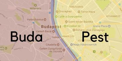 Budapešť štvrtí mapu