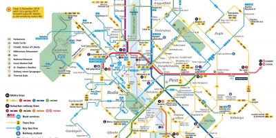 Mapu budapešti verejnej dopravy